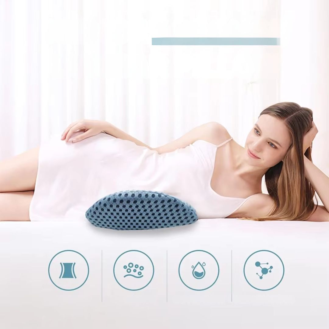 ComfortWave Lendenwirbelstützkissen | Gegen Rückenschmerzen – Ergonomisches Design für Büro, Zuhause und Auto