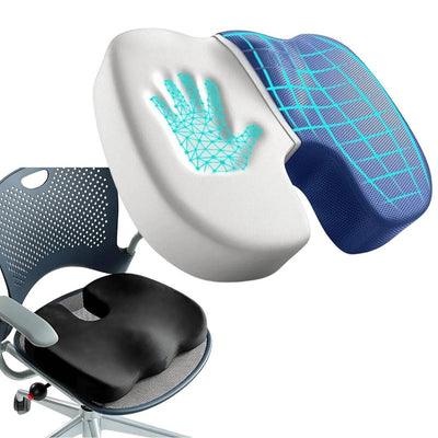 PosturAlign Orthopädisches 4D Sitzkissen | Rückenschmerz-Linderung – Ischias-Stütze – Ergonomische Haltungskorrektur – Büro – Auto
