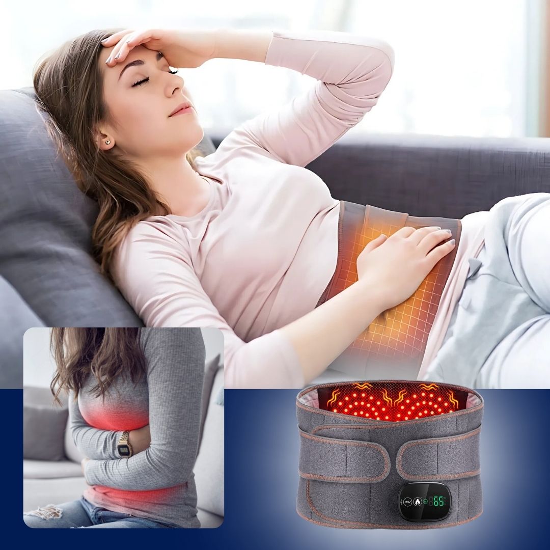 ThermaLinderung Heizgürtel gegen Rückenschmerzen | Rotlichttherapie – Verstellbar, Schmerzlindernd & Entspannend