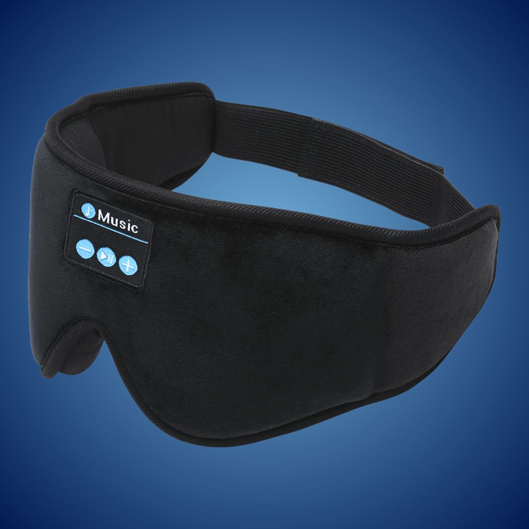 DreamSounds Bluetooth-Schlafmaske mit Integrierten Kopfhörern | Für Reisen, Meditation und Lichtblockierung