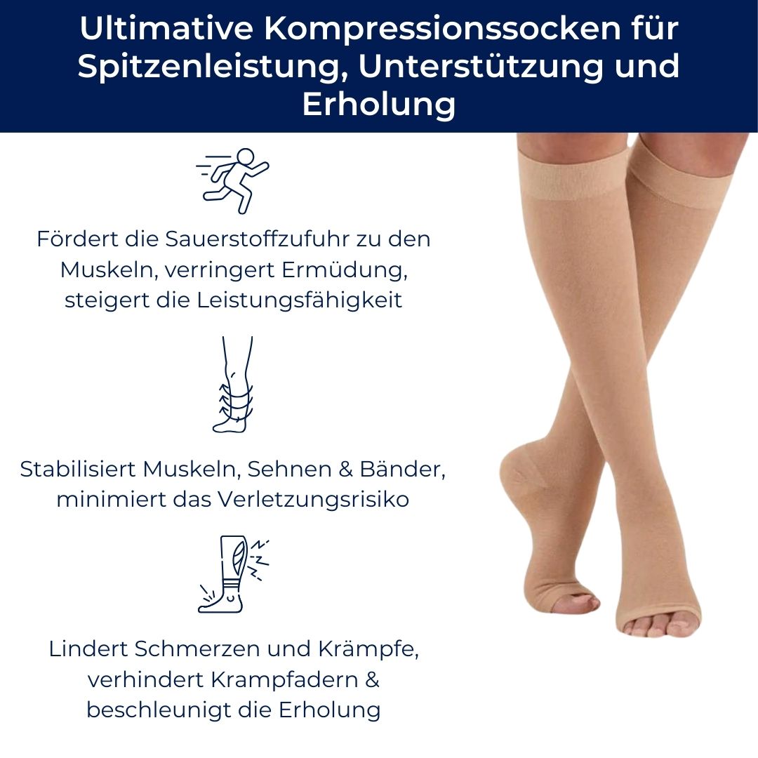 CircuFlex Orthopädische Kompressionsstrümpfe | Fördert Durchblutung, lindert Schmerzen, reduziert Schwellungen & behandelt Krampfadern effektiv