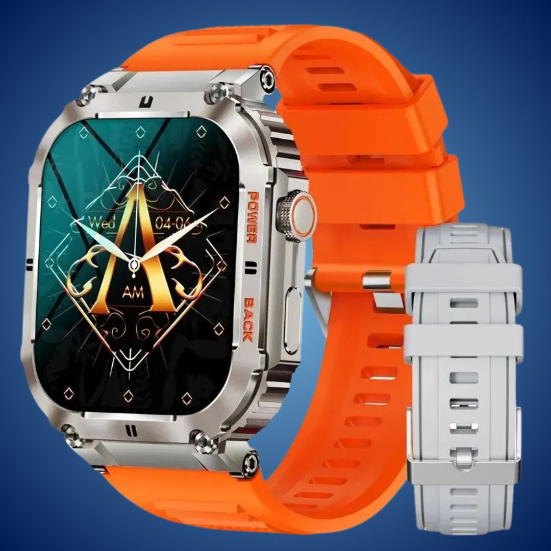 ChronoMax Smartwatch | GPS Fitness Tracker – Herzfrequenzmesser – Schlafanalyse – Bluetooth Anrufe – Lange Akkulaufzeit – Wasserdicht – Sport & Alltag