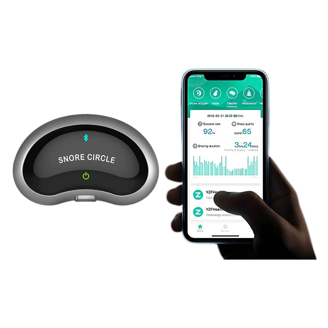 SilentLuft | Anti-Schnarch-Gerät – Besser schlafen – Schnarcherkennung – Muskelstimulation – USB aufladbar – Komfortabel – Tragbar