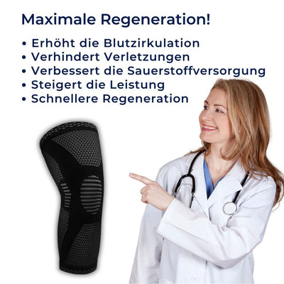 FlexiKnee Aktive Kniebandage | Kompression & Stabilität für Schmerzlinderung – Verletzungsheilung, Arthrose, Sport & Genesung
