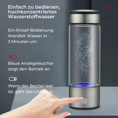 HydroRein Tragbare Wasserstoff-Wasserflasche für Antioxidatives Wasser Unterwegs zur Unterstützung von Gesundheit und Leistung