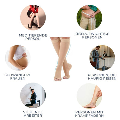 CircuFlex Orthopädische Kompressionsstrümpfe | Fördert Durchblutung, lindert Schmerzen, reduziert Schwellungen & behandelt Krampfadern effektiv