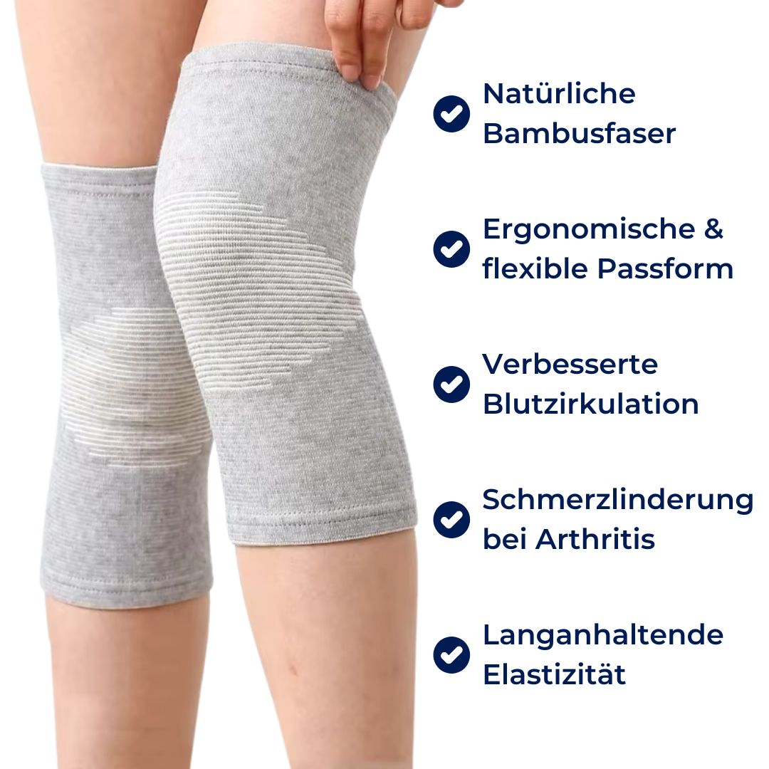 BambuFlexx | Kniebandage Bambus – Kompression & Schmerzrelief bei Arthritis, Verletzungen, Sport & Alltag