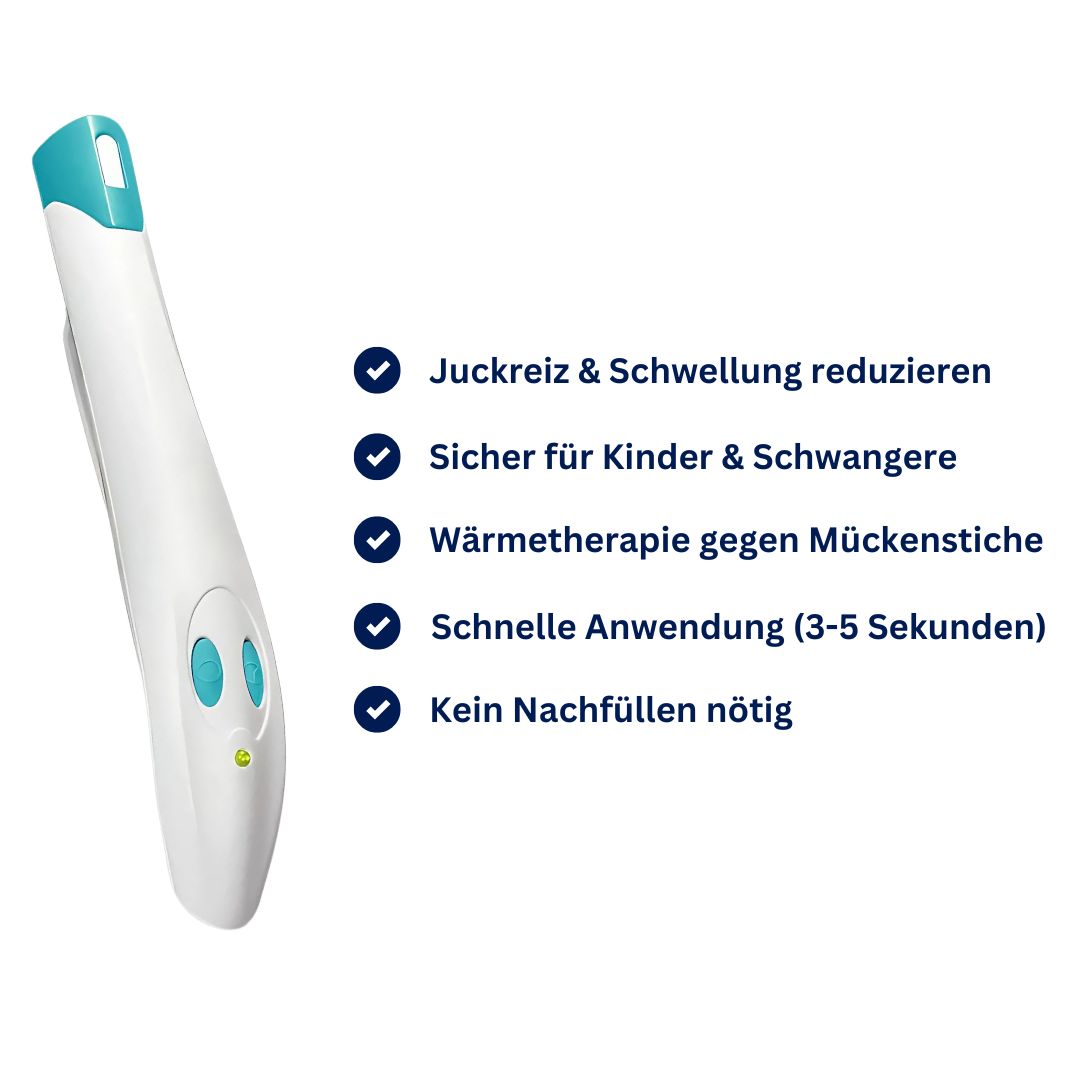 BissTherm | Wärmestift gegen Mückenstiche – Lindert Juckreiz und Schwellung – Sicher für alle Altersgruppen – Tragbar & Medikamentenfrei