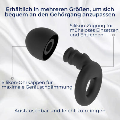 QuietGuard Ohrenstöpsel für Lärmschutz | Bequem - für Schlaf - Reisen - Konzerte - Schwimmen - Arbeit