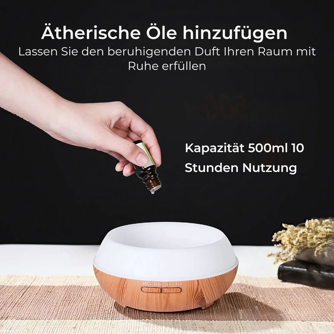 ZenAir Ätherischer Öldiffusor & Luftbefeuchter – Aromatherapie, Luftreinigung & optimale Feuchtigkeit für Wohlbefinden & Entspannung