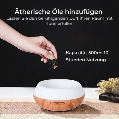 ZenAir Ätherischer Öldiffusor & Luftbefeuchter – Aromatherapie, Luftreinigung & optimale Feuchtigkeit für Wohlbefinden & Entspannung