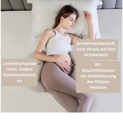 MaternLeicht | Ergonomisches Kissen für Schwangere – Ganzkörperstütze – Bauch, Rücken, Hüftschmerzen – Seitenschlaf – Stillzeit