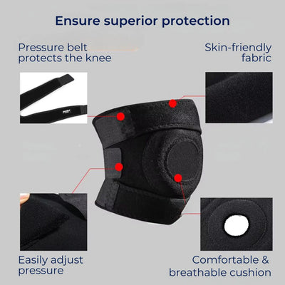 FlexiKnee Verstellbare Kniebandage | Anpassbare Unterstützung mit Dämpfung – Zur Verletzungsprävention und Komfort während Aktivitäten