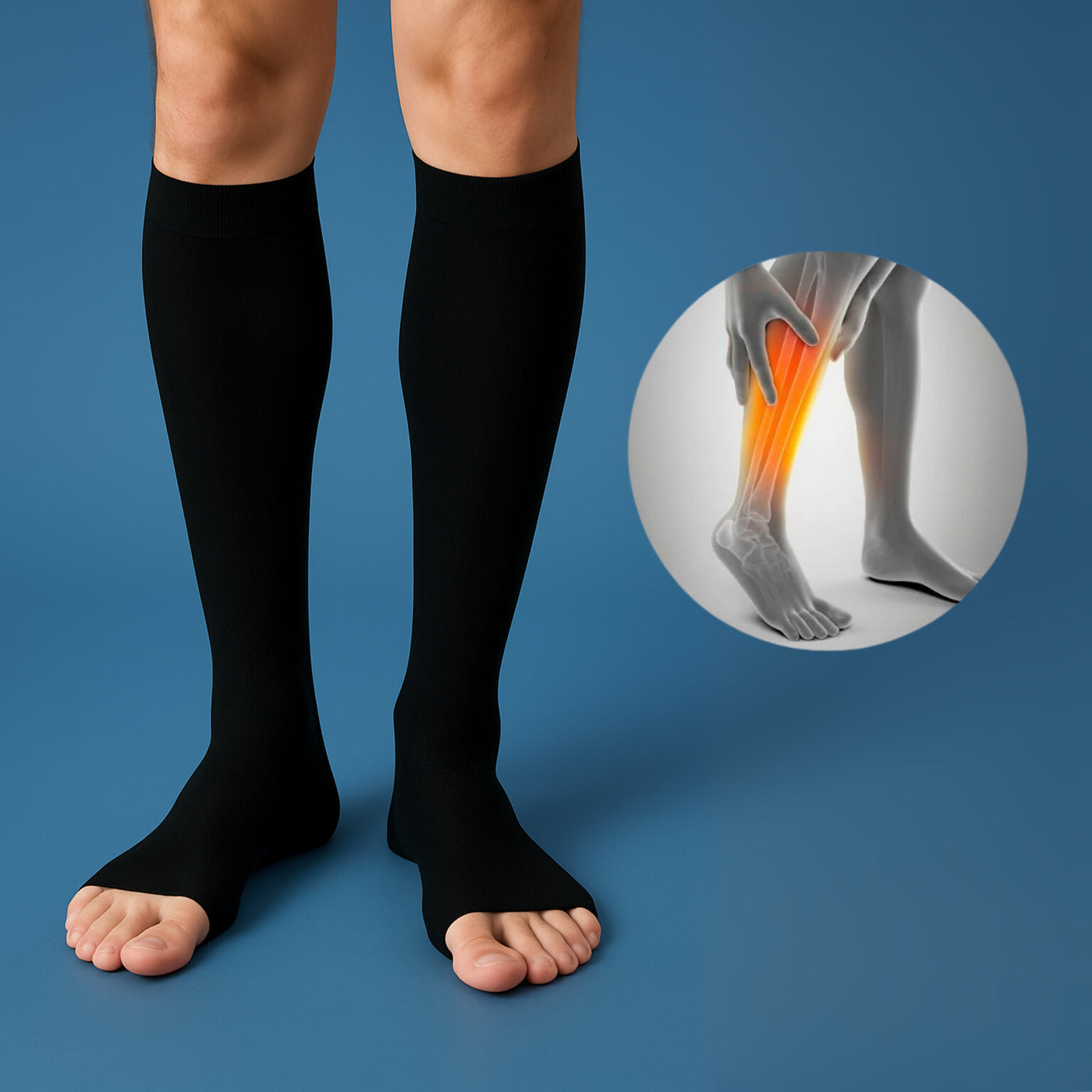 VenoFlex – Kompressionsstrümpfe gegen Krampfadern – Durchblutung fördern – Atmungsaktiv & Elastisch – Für Alltag & Reisen